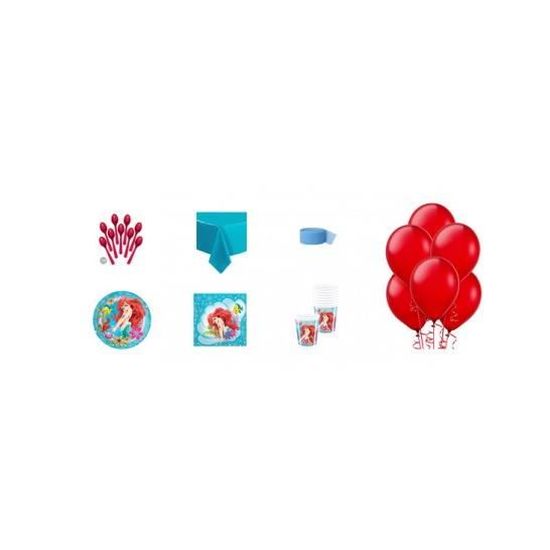 Kit Anniversaire Ariel La Petite Sirene 8 Pers Cdiscount Maison