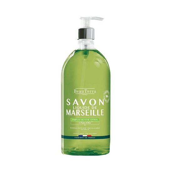Savon De Marseille 100% Végétal à La Menthe - 125g - Fabriqué En France - Hydratant Et Nettoyant