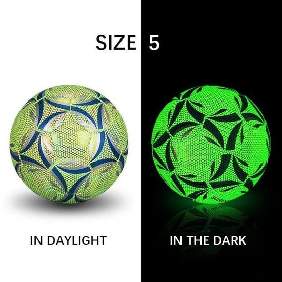 Briller dans la taille sombre 5 - Ballon de Football réfléchissant lumineux,  nouveau Style, scintillant la nu - Cdiscount Sport