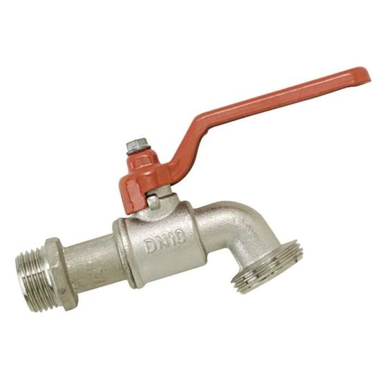 Robinet Jardin Laiton 1/4 De Tour - Entrée/sortie 20x27mm - Pack De 3 - Argent - Pour Arrosage