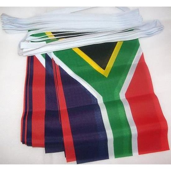 Guirlande De 30 Drapeaux Afrique Du Sud - Bannière Décorative De 10 M Pour Jardin, événements, Supporters