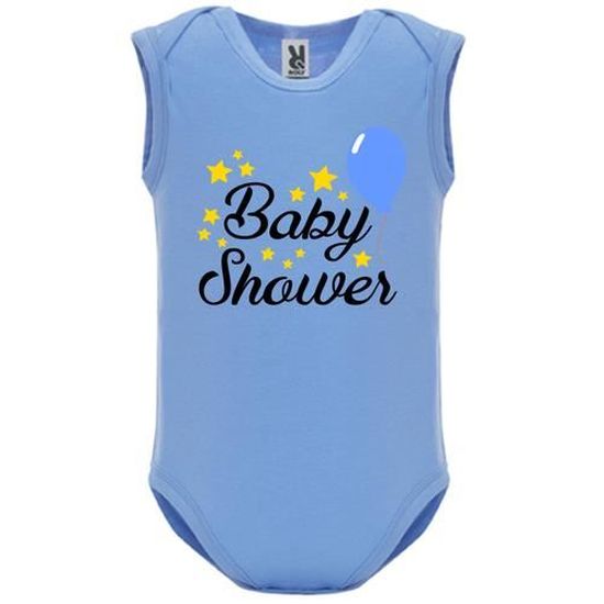 Body Bebe Manche Sans Bebe Garcon Bleu Tshirt Baby Shower Fond Blanc Bleu Cdiscount Pret A Porter