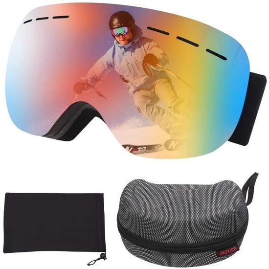 Lunettes De Ski OTG SPOSUNE – Double Lentille Anti-buée, UV400, Compatibles Lunettes De Vue, Pour Homme, Femme Et Enfant