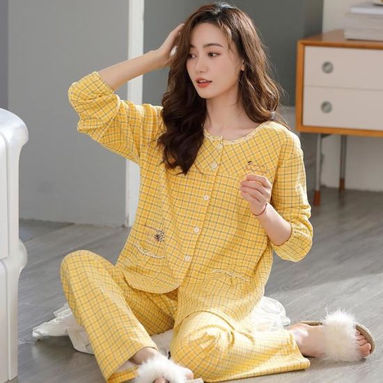 Pyjama Femme 2 Pièces En Polaire - Haut Manches Longues Et Pantalon, Chaud Et Doux Pour L'Hiver, Tenue D'Intérieur Confortable - 4