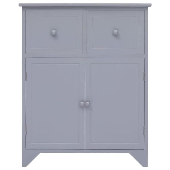 STAR®6278 MODERNE Armoire latérale Gris 60x30x75 cm Bois de Paulownia