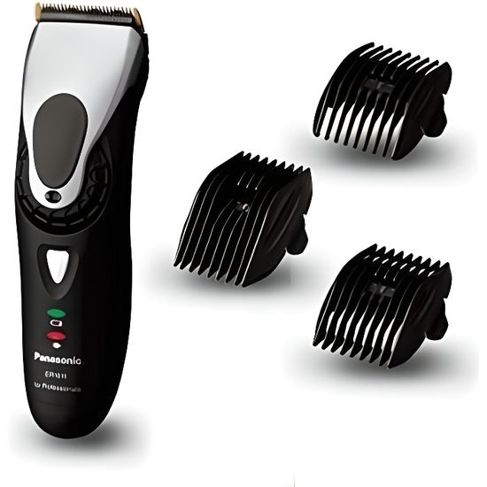 Tondeuse cheveux professionnelle PANASONIC ER1611 - Autonomie 50 min - Hauteur de lame 5 positions - Noir