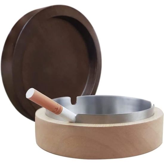 Cendrier Portable En Métal Avec Couvercle Et Mousqueton - Parfait Pour Voyages, Camping Et Plein Air