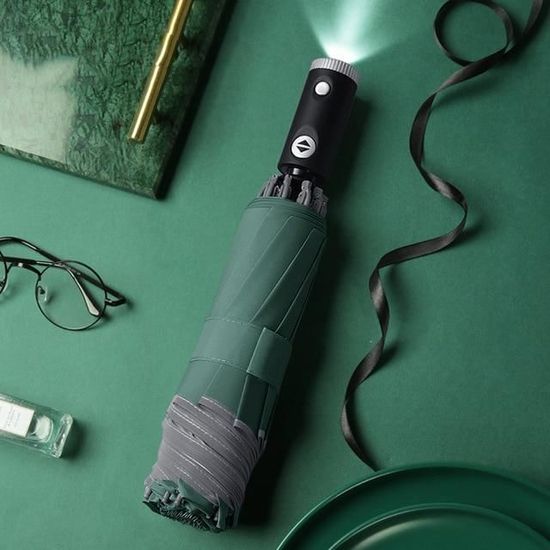 Parapluie Pliant écologique Perletti - Automatique Et Résistant | Tissu Recyclé Et Bois
