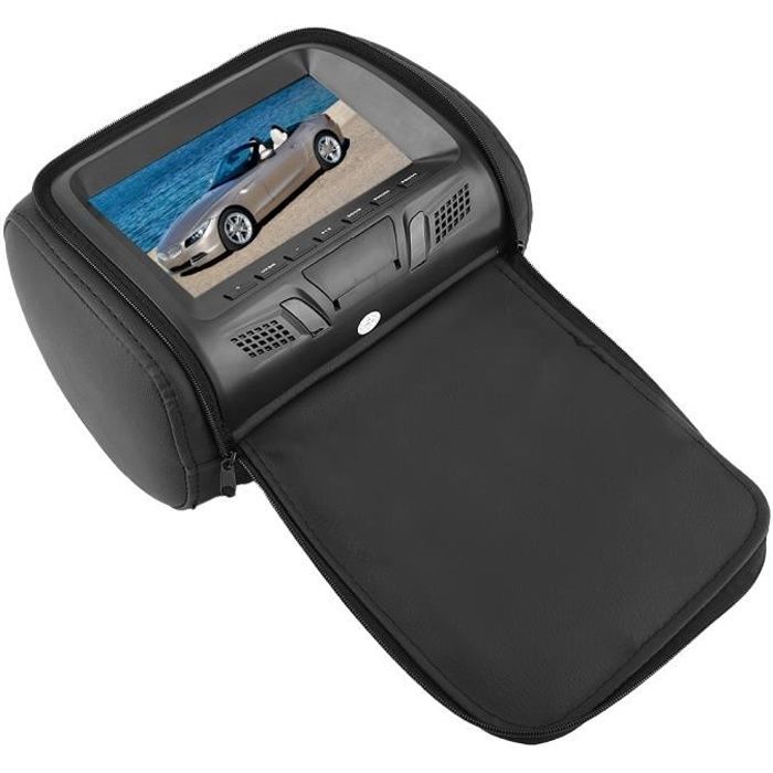7pouces voiture appui-tête écran LCD moniteur MP5 DVD lecteur vidéo à distance 12V pratique à utiliser