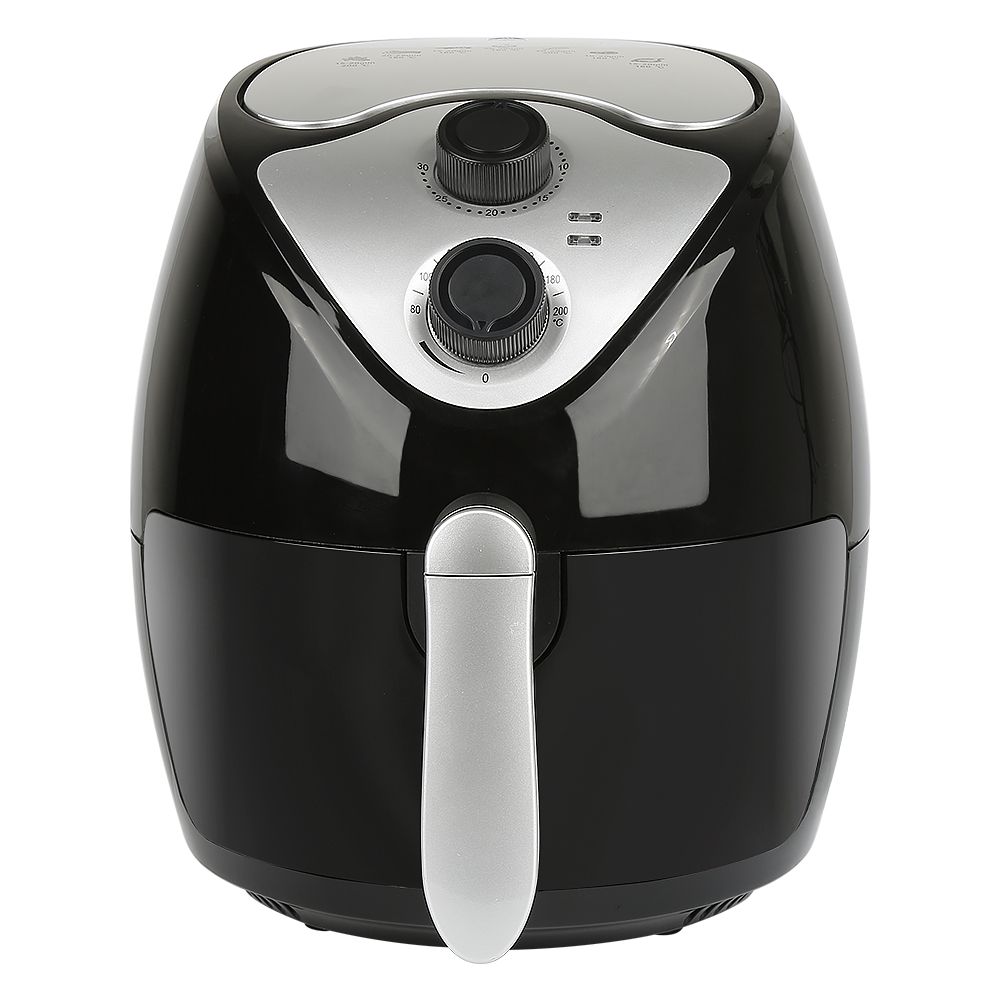 Friteuse à air chaud avec Panier Amovible Friteuse électrique sans Huile Température Réglable Cuisine Automatique Noir
