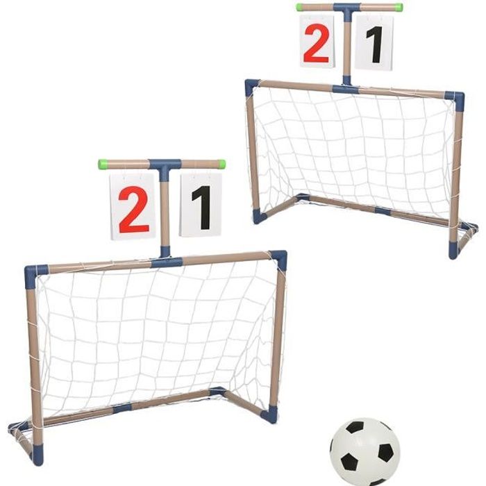 Cage de Foot But de Foot pour Enfant Jardin Entrainement Football 79*35*56cm-blanc