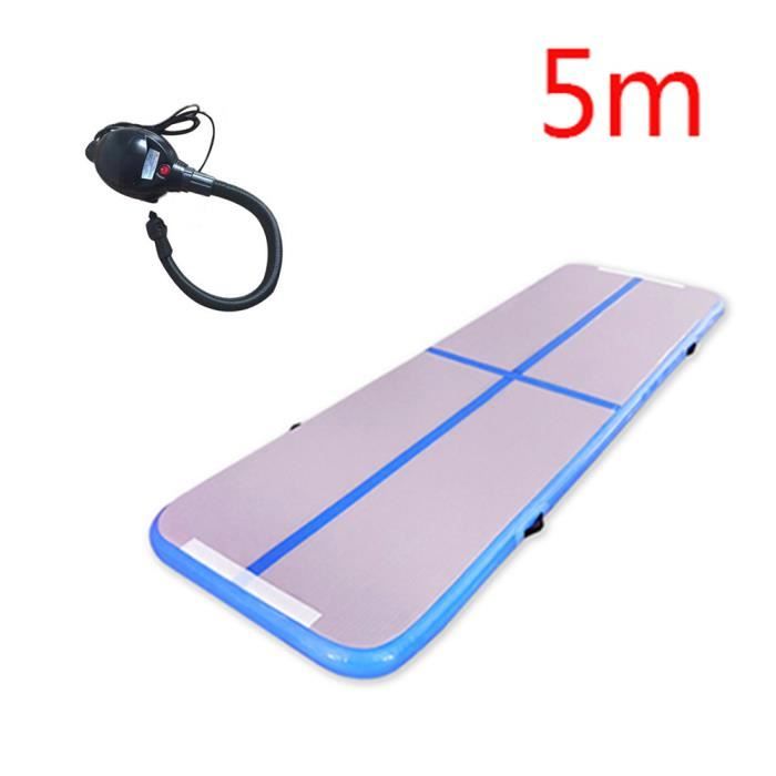5M/tapis de yoga de plancher de matelas acrobatique de piste gonflable de gymnastique d'air avec la pompe électrique