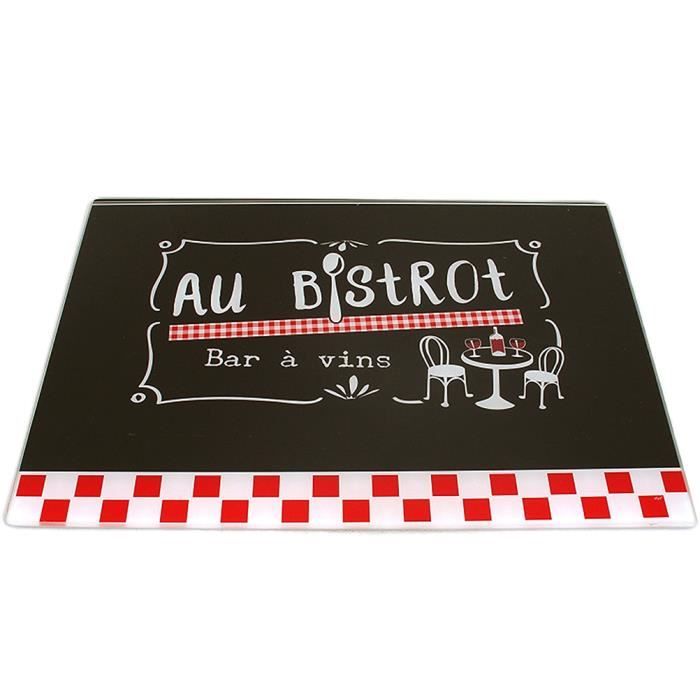 Planche en verre à decouper AU BISTROT