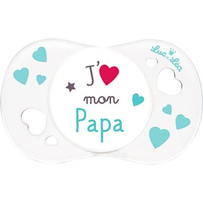 Luc et Léa Sucette Silicone 0-6m Papa