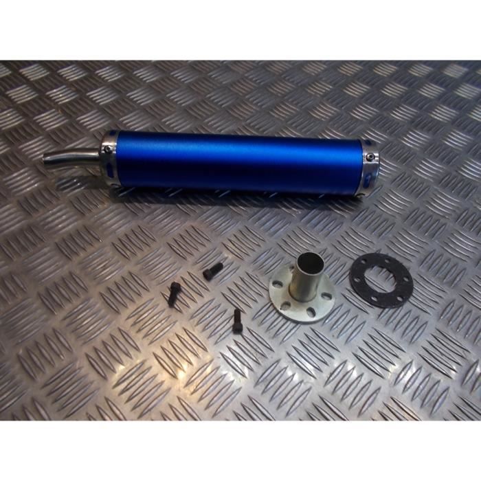 cartouche silencieux universel adaptable bleu pour pot echappement scooter moto mecaboite 50 125