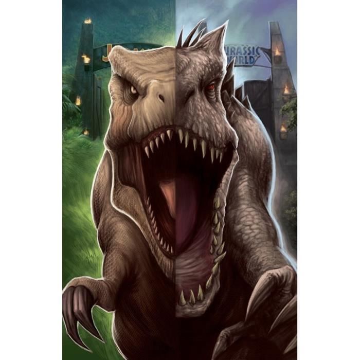 YM-39 Kit de peinture au diamant bricolage, oeuvre de broderie au diamant 3D -Jurassic World-, peinture de décoration de la m