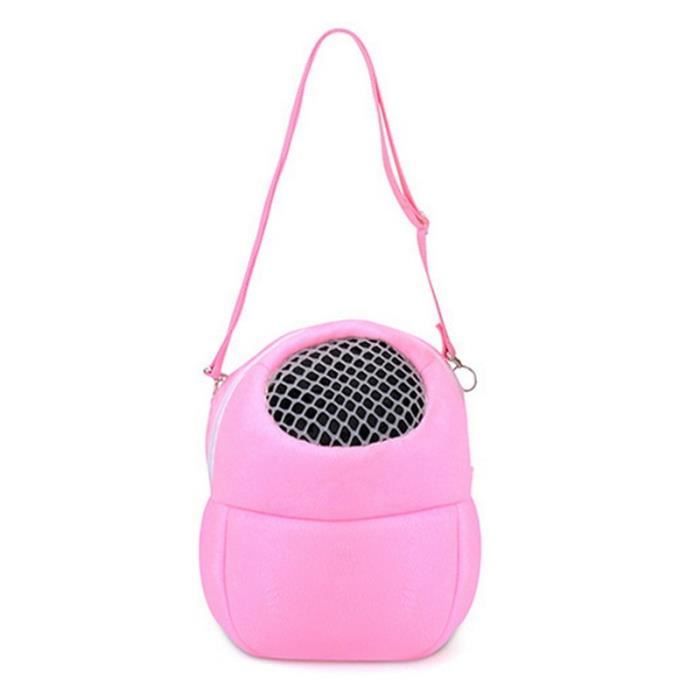 Sac de transport,Sac pour chien de Hamster Sac à poche, Pelucia, sac de sommeil suspendu pour petits chiens, Rat - Type Rose-S