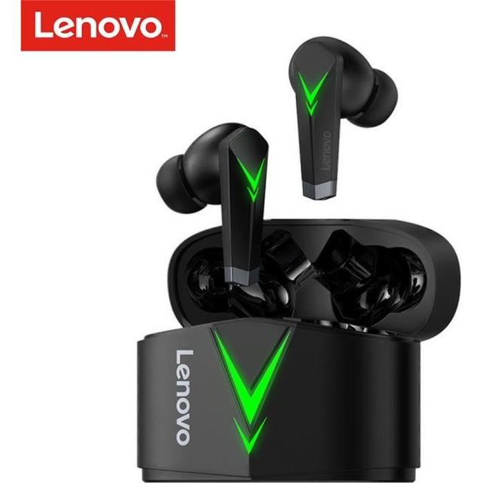 Casque de jeu Lenovo LP6 TWS BT5.0 Écouteurs sans fil 65 ms à faible latence DSP Réduction du bruit Jeu-Musique Écouteurs intra-au