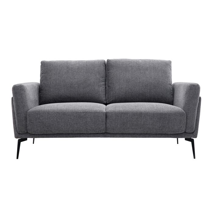 Canapé droit 3 places Gris Tissu Design Confort Promotion