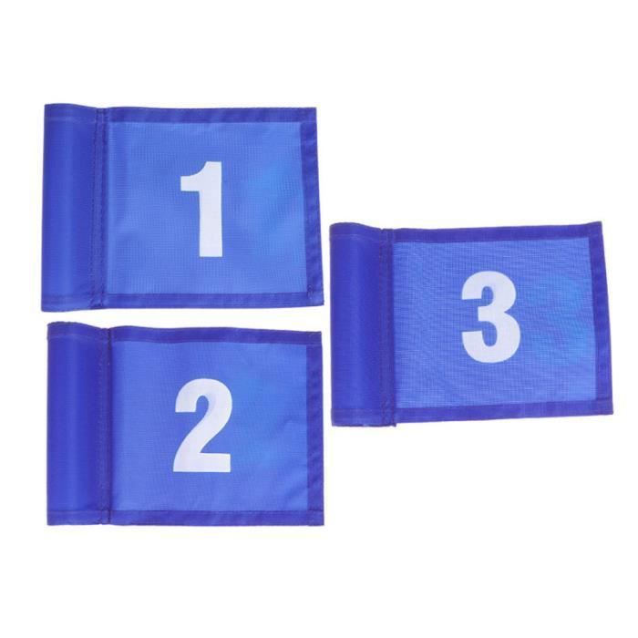 3pcs pratiquent les drapeaux de golf verts Golf Drapeau de Marquage de Portable Formation Drapeaux de Cibles BALLON DE FOOTBALL