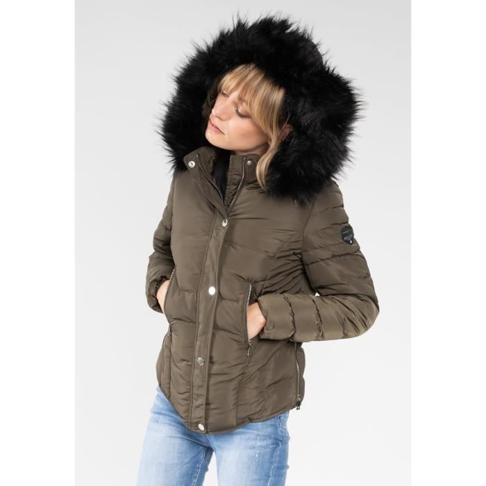 Doudoune femme Deeluxe leona - vert kaki foncé - L