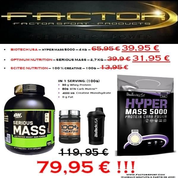 Serious Mass Optimum Nutrition 7kg Chocolat
