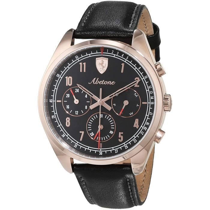 Scuderia Ferrari Hommes Multi-cadrans Quartz Montres bracelet avec bracelet en Cuir - 830570 3516