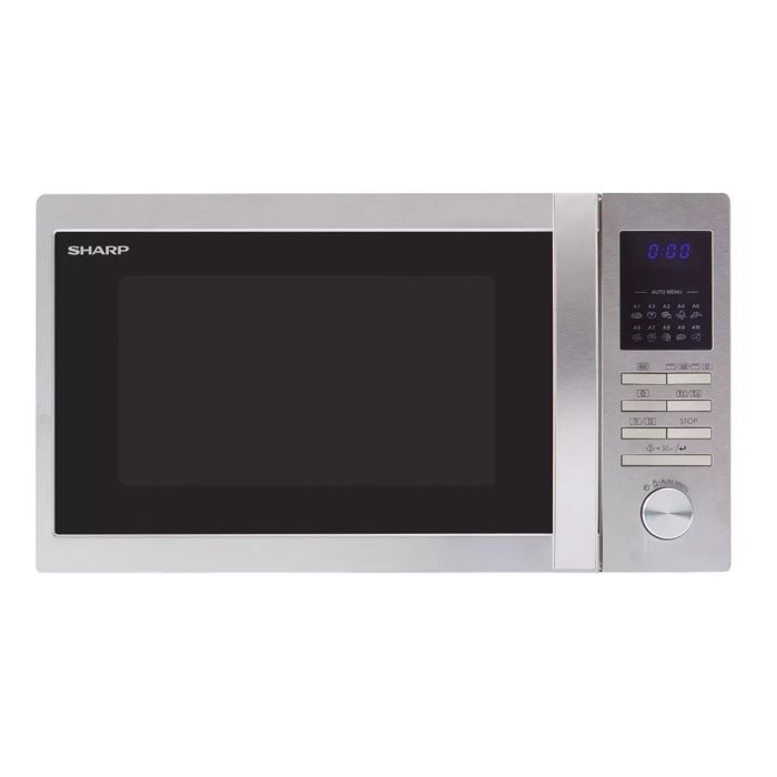 Sharp R-822STWE Four micro-ondes combiné grill pose libre 25 litres 900 Watt inox