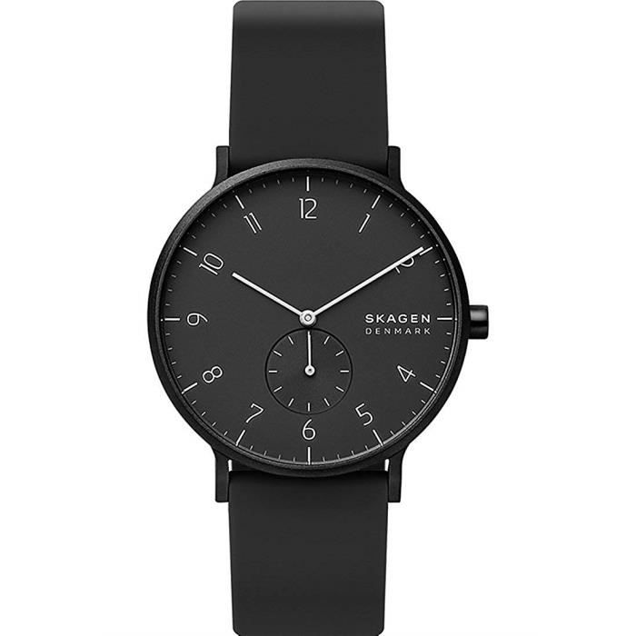 Skagen Hommes Analogique Quartz Montre avec Bracelet en Silicone SKW6544 7863