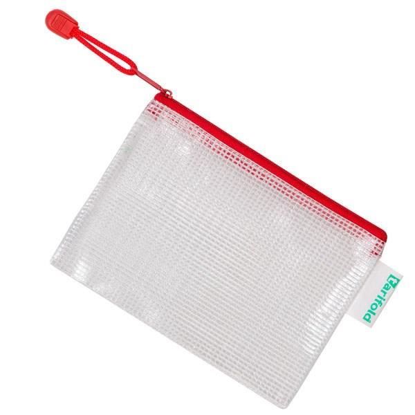 8 Pochettes Renforcées Zip – Rouge - A6 - TARIFOLD