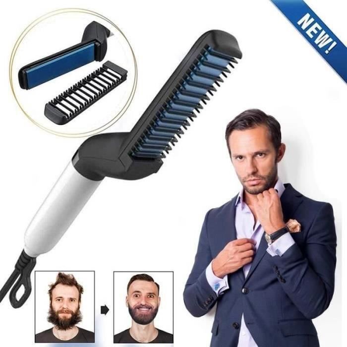5PCS Netboat Lisseur Barbe et Cheveux Homme Multifonctionnel,Rapide Lisseur de Barbe Peigne,Lisseur Barbe pour Hommes