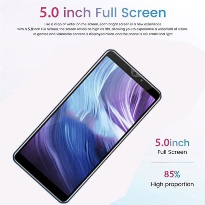 MM29967-Smartphone z6 512 Mo + 4 Go de mémoire flash Smartphone grand smartphone plein écran