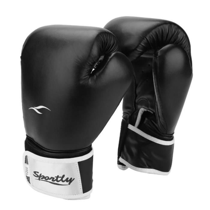1 paire de gants de boxe pour adulte (noir)---DQ FRANCE