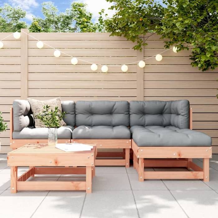 VIDAXL Salon de Jardin 5 pcs Bois Douglas - vue 2
