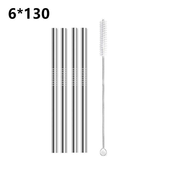 Pailles En Métal Réutilisables – Lot De 4 (2 Noires, 2 Argentées) – Longueur 7 Cm – En Aluminium – Pour Cocktails, Jus, Voyages