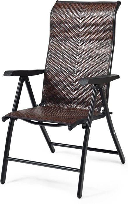 Fauteuil De Sol SucceBuy Avec 4 Positions Réglables Et Inclinable Pliable Pivotante A 360deg