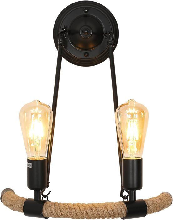 Lampe murale LED SARELA Métal Noir