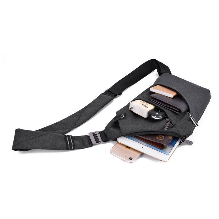 Sac Bandoulière Homme Antivol Avec Code - Léger, Grande Capacité, Idéal Vélo Et Voyage