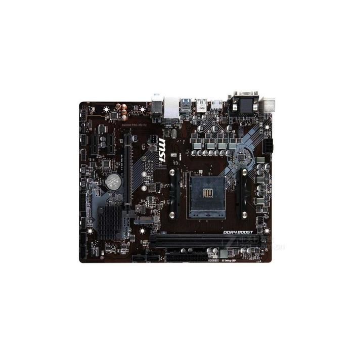 Carte mère MSI B450M PRO-M2 V2 AMD B450 Socket AM4 2xDDR4 SDRAM 32 Go Micro ATX - Msi
