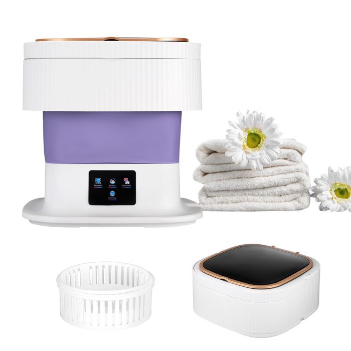 Mini Machine à Laver Pliable 12L Portable - Laveuse Sécheuse De Voyage 3 Modes, Idéale Appartement Et Sous-Vêtements