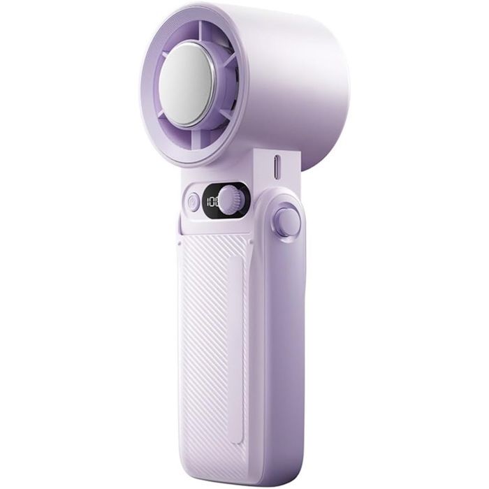 Ventilateur à main portable réglages de vitesse réglables 6000mAh mini ventilateur électrique personnel rechargeable (Violet) - Nobrand