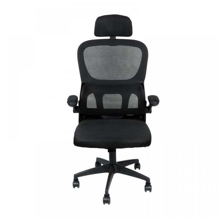 SUPFINE Fauteuil de Bureau Fonction Bascule JusquÀ 120kg avec Roulettes en Caoutchouc Chaise Pivotante avec Accoudoirs