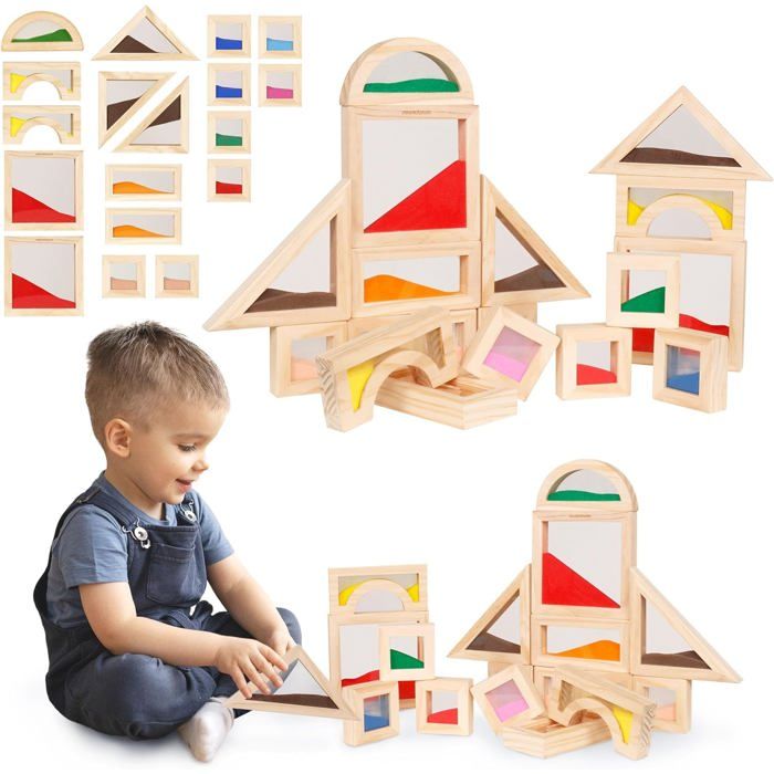 BLOCS DE CONSTRUCTION en bois à assembler soi-même, jouets pour enfants