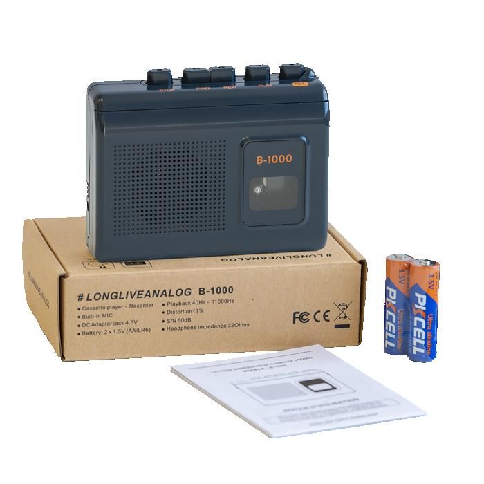 Lecteur De Cassettes Portable B-1000 - Avec Haut-parleur Intégré - Neuf - RTM Industries