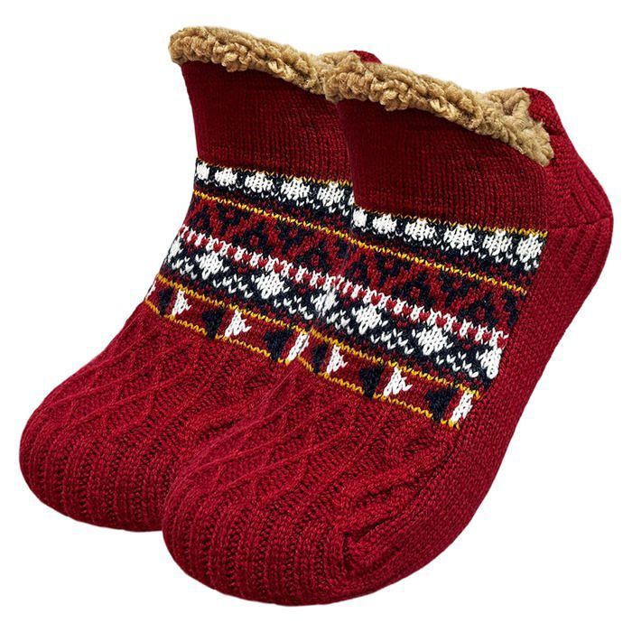 Chaussettes hiver thermiques homme - 1 paire 39-46 polaire antidérapantes chaudes - Convient pour Noël anniversaires
