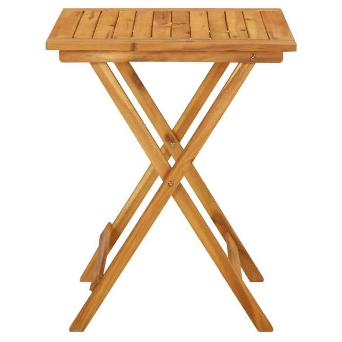 Table pliable de jardin en bois dacacia - WIENS - 60x60x75 cm - Pliable - Bois dacacia massif