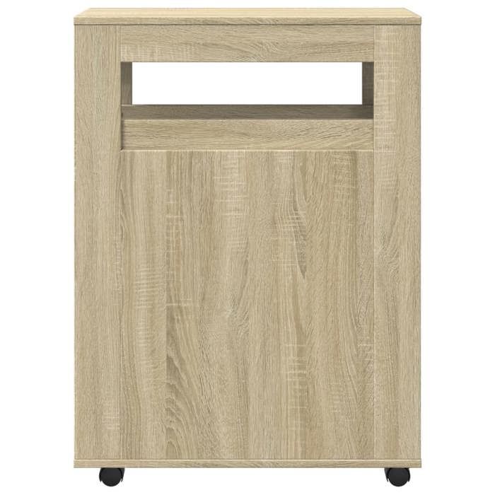 Moderne Armoire de salle de bain étroite BURKE Meuble WC à roulettes chêne sonoma 65x23x90 cm AA1188