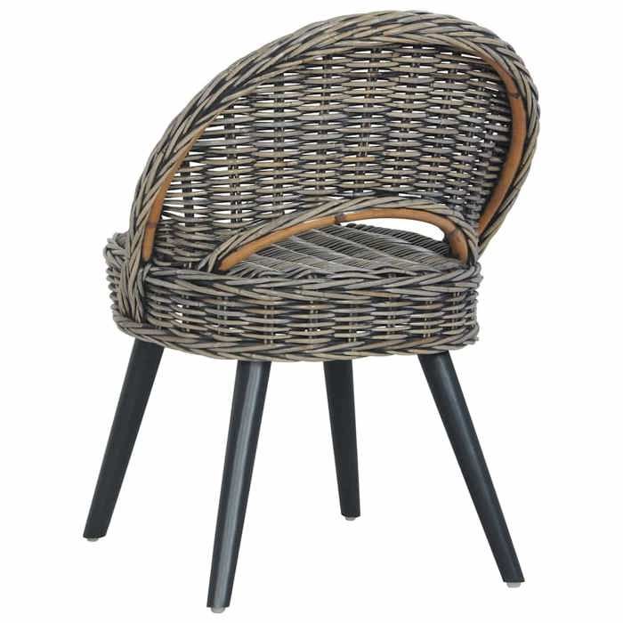 TOP 2026 Chaise de canapé - 1 PC - rotin kubu noir - 60x60x79 cm FF4529