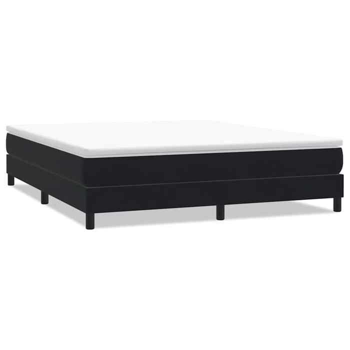 Promo 2026 Lit 2 personnes&lit adulte Structure de lit - Sommier à lattes de lit - noir 180x210cm velours 4792979
