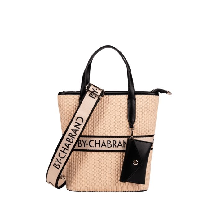Sac a main Chabrand Ref 67521 SY001 Beige Noir 26*25*8 cm Sac a main Chabrand Ref 67521 SY001 Beige Noir 26*25*8 cm